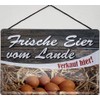 Blechschild With Cord 30 x 20 cm Fresh Eggs from