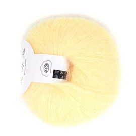 Socobeta Soft Mohair Cashmere Knitted Long Wool Yarn for Sweater Scarf(Goose Yellow)