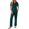 Ekouaer Women Pajamas Set Button Down Short Sleeve Pjs Set