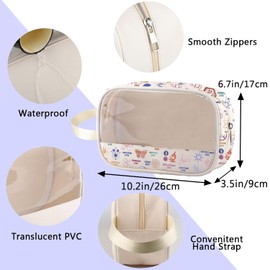 ENSIANTH Women In Science Clear Toiletry Bag Feminism Gift Lab Week Gift STEM Education- Women Scientist Makeup Bag (Science Clear MU)
