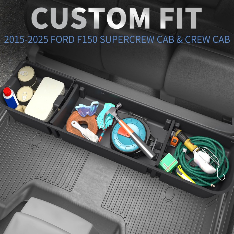 OEDRO Under Seat Storage Box for Ford F150 (2015-2026) SuperCrew/Crew