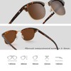 Retro Semi-Rimless Polarized Sunglasses for Men Women Driving Sun glasses