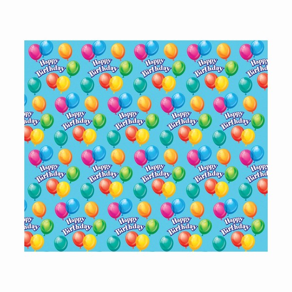 Multicolor Brilliant Birthday Gift Wrap Paper - 30" x 5 ft (1 Pc.) - Perfect for Birthdays and Themed Events