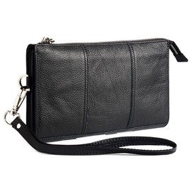 DFV mobile - Genuine Leather Case Handbag für MOBICEL VX18 (2023) - Black