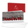 Logbuch-Verlag 10 Same Christmas Cards without Text Red Grey White