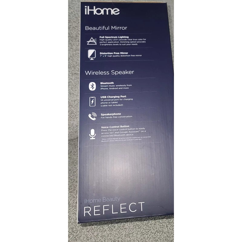 Vanity New iHome Reflect Vanity Mirror Bluetooth Speaker