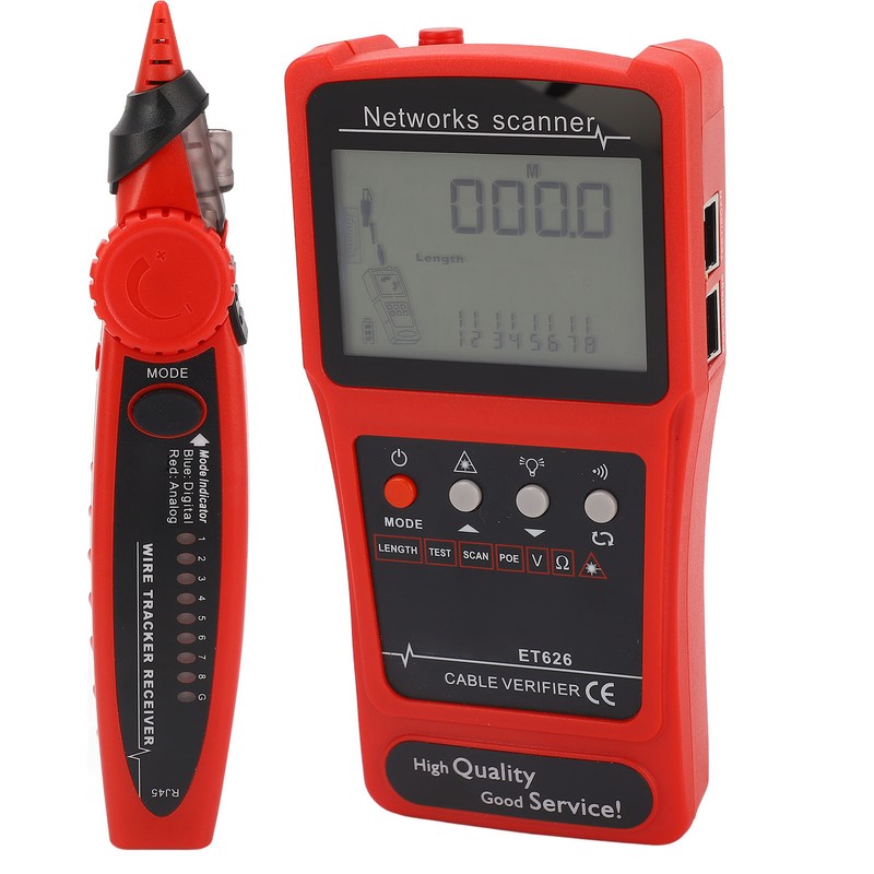 Network Cable Tester Tracer Kit Multifunctional CAT5 CAT6 Ethernet Wire