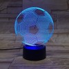 3D Visual Soccer Night Lamp USB LED Touch Football Shaped