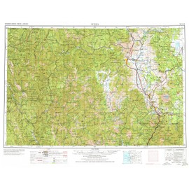 YellowMaps Weed CA topo map, 1:250000 Scale, 1 X 2 Degree, Historical, 1958, Updated 1977, 21.9 x 28.3 in - Polypropylene