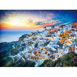 Pintoo Jigsaw Puzzles 1200 Piece for Adults - Beautiful Sunset of Greece Beautiful Plastic Puzzle for Home Decor Zero Dust Easy Storage [H2073]