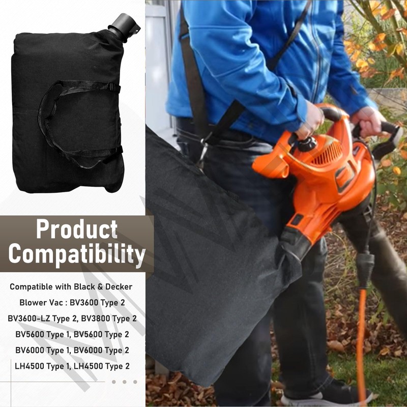 90560020-01 Leaf Blower Shoulder Bag, Compatible with Black & Decker