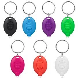 28 Pcs LED Keychain Flashlight Mini Keychain Light Ultra Bright Tiny Flashlight Small Portable Light Battery Powered with Key Ring for Outdoor Activities And Emergency Lightning, 7 Colors of Shells
