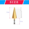 CEEYSEE 3 Pieces Hex Shank Step Drill Bit Set HSS