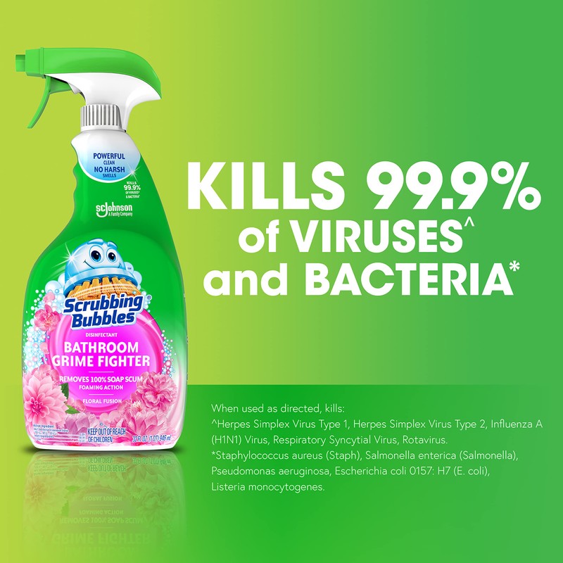 Scrubbing Bubble Bathroom Grime Fighter, Floral Fusion Scent, 32 oz
