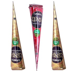 Pack of 3 - 25g Fresh Zenia Natural Henna Cones