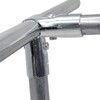 90 Degree 3-Way Pipe Connector, Stainless Steel End Rail Clamps,