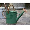 Gardman 8327 Hunter Green Galvanized Steel Watering Can with Copper