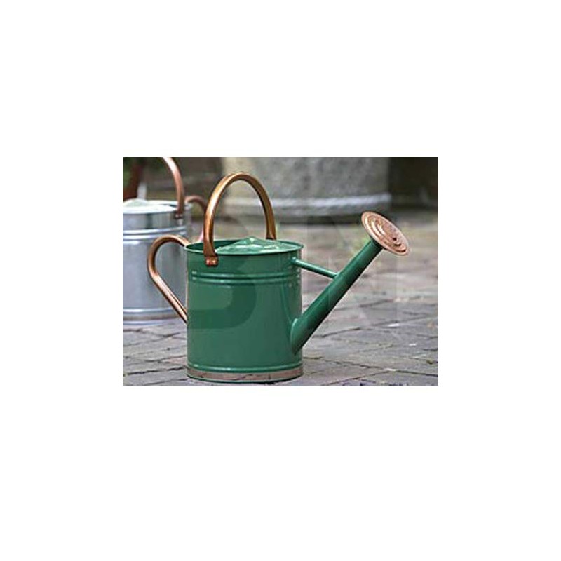 Gardman 8327 Hunter Green Galvanized Steel Watering Can with Copper