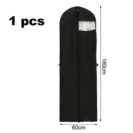 1 x Garment Bag Long 180 x 60 cm, Garment Cover Long, Garment Cover PEVA, Garment Bags for Wedding Dress, Garment Bag for Storage with Zip, Suit Bag, Dust Protection, for Dresses, Shirts, Coats