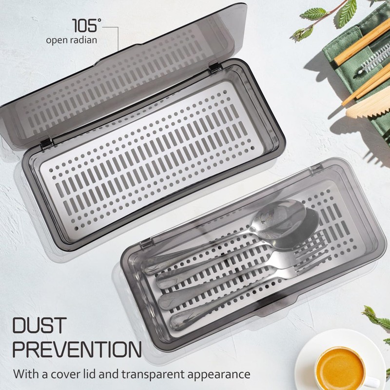 Cabilock 3 Pcs Cutlery Storage Box Kitchen Storage Container Holder