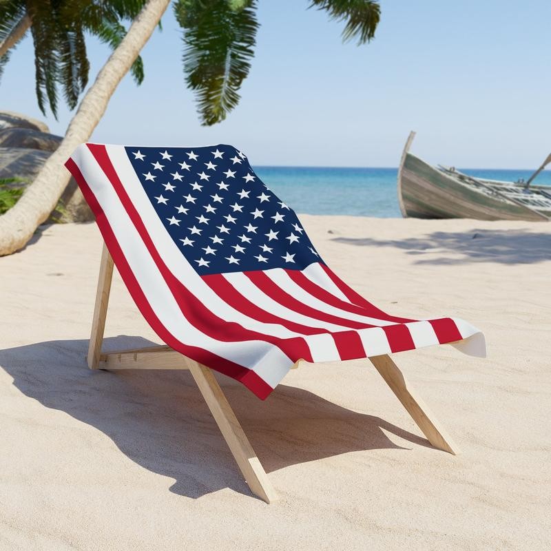 USA Flag Beach Towel | Quality & Long Lasting -