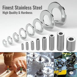 360 Piece Washer Set, Stainless Steel, Flat Washers, Washers Assortment with Assortment Box, Washer for Screws & Nuts & Threaded Rods (M2 M2.5 M3 M4 M5 M6 M8 M10)
