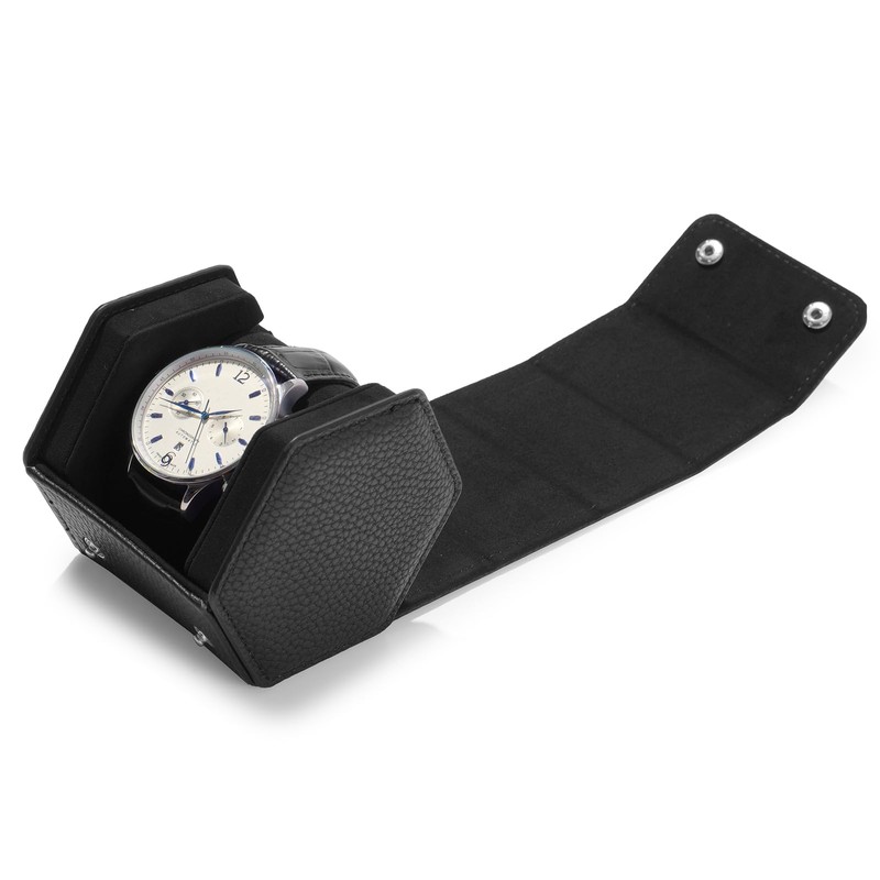Oirlv B01801 Watch Case, 1 Piece, PU Leather, Mini, Portable,