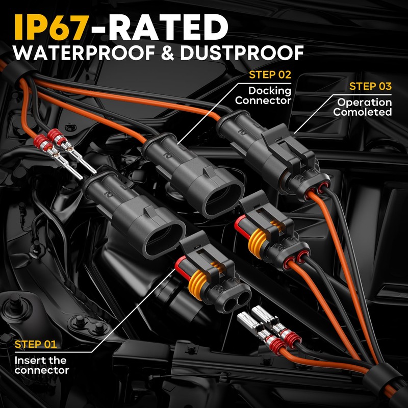 DxCRIMP Waterproof Automotive Electrical Connectors Crimping Tool Kit, 1/2/3/4 Pin