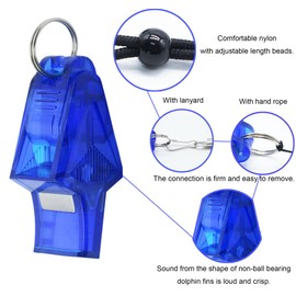 UGpine Whistle, Coaches Whistle with Lanyard, Loud Crisp Sound, Teacher, Referee Whistle for Sports, Basketball and Football, Lifeguard Whistle for Emergency (Dark Blue)