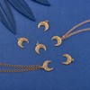 COGCHARGER 6 Pcs Brass Moon Cubic Zirconia Charm Pendants Brass