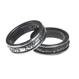 Alchemy England Demon Angel Ring Pair Archangels Tempted Demons Gothic Jewellery, W