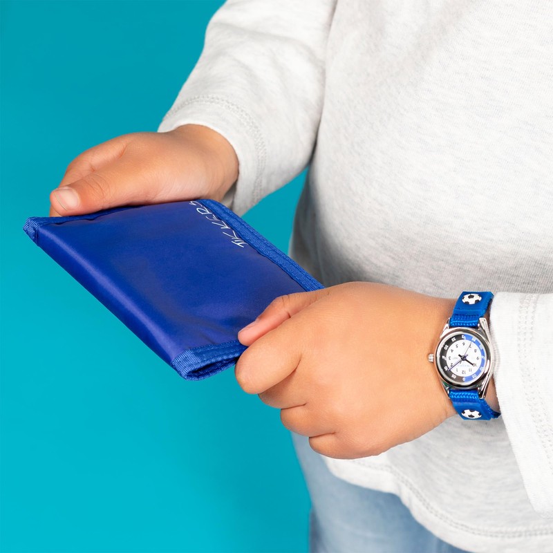 Tikkers Boys Blue Canvas Rip Strap Time Teacher Football Watch