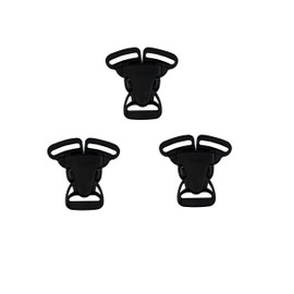 LinJianTing 3PCS Split Buckle Black Plastic, Split Latch 1 Three Way Buckle Dining Chair Buckle, Black, 3PCS Split Buckle Black Plastic