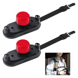 UME-STAR Umbrella Holder for Backpacks, Hands-free Umbrella, Backpack, Umbrella, Holders, Hands-free, Outdoor Use, Strap, For Rain or Sun (Black, 2 Pieces)