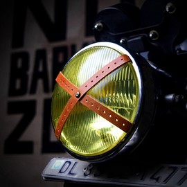 Trip Machine HEADLIGHT X PERFORMANATED Motorcycle Light Custom Tape (Vintage Tan)