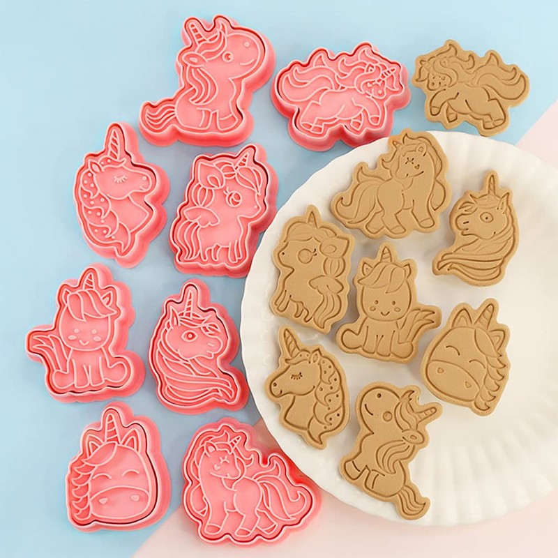 Unicorn Cookie Cutter Set, 8 Pieces Children's Cookie Cutters, Animals,