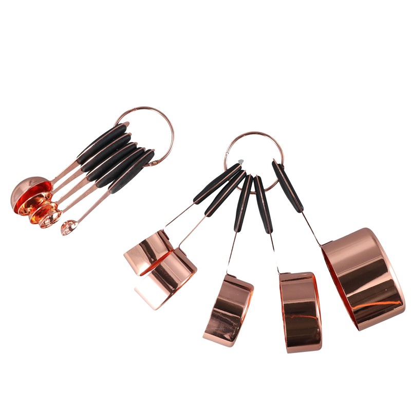 Leadigol Copper Measuring Cups and Spoons Set, Coffee Baking Tool