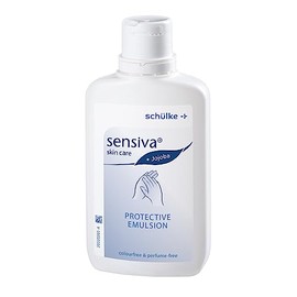 Schülke sensiva® protective emulsion 150 ml | dye and fragrance-free hand cream | protects hands in everyday work during wet work | absorbs quickly