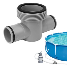 P61408 T Joint Pool Hose Connector 1.5" to 1.25" 3 Heads with O Rings, Replacement Accessories Fitting for Filter Pump for Bestway Coleman Intex Good Sealing