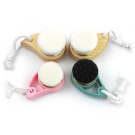 Healeved Gentle Manual Face Cleansing Brush Facial Cleaning Tools for Blackhead Removal Facial Face Skin Care Hair Brush Ultra-flexible Handle