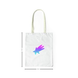 Le Jardin du Lin Bedruckte Einkaufstasche, Tasche, Faltbar, Stofftasche mit Zwei Langen Henkeln, Größe: 34x40 Cm