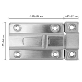 KEILEOHO 12 PCS 3 Inch Stainless Steel Slide Lock, Sliding Lock Barrel Bolt, Bathroom Stall Lock with Screws, Door Bolt Lock Slide for Hotel, Home, Room Doors