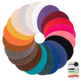Amrules Iron On Patches, 20 Pieces Small Oval Fabric Repair Kit in Deer Velvet Colors - Includes 20 Shades for Jeans, Shirts, Dress and Clothing
