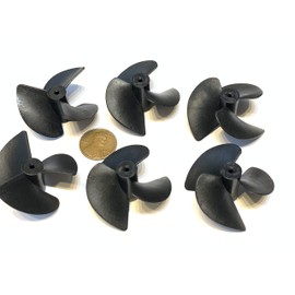 6 Pieces RC toy 40mm 3-blade Plastic Prop Propeller Boat 2mm motor dc A15