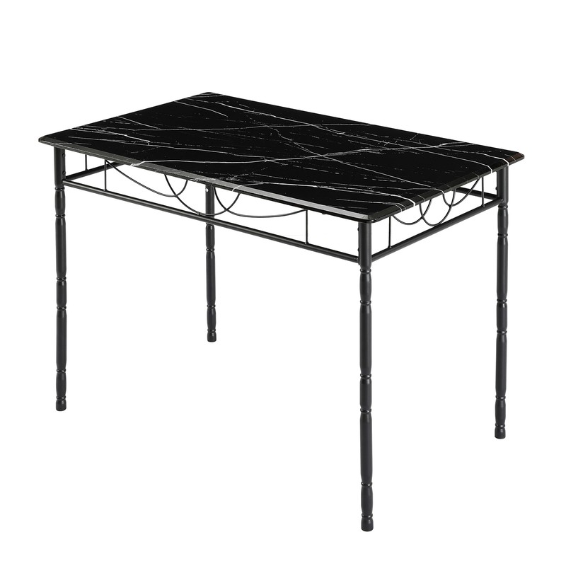 VECELO 5 Pieces Table Sets,43.3" Dining Table&Chairs for 4,Industrial Counter