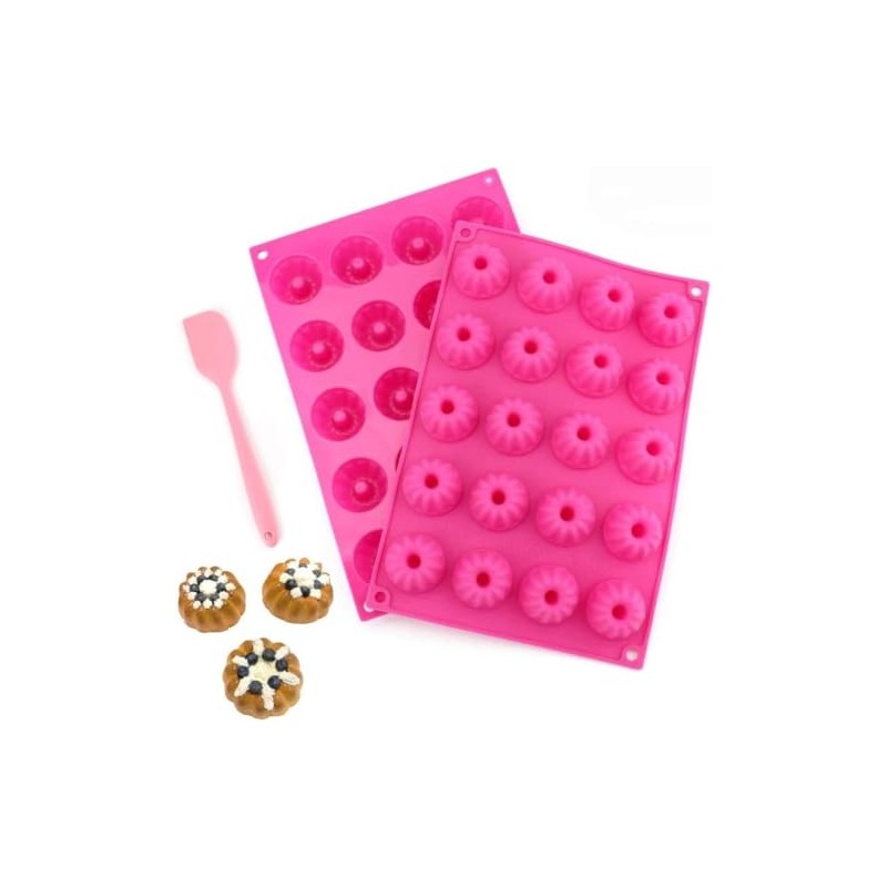 Zyren 2 Stück Mini Gugelhupfform - Silikon Gugelhupf Kuchenform Klein