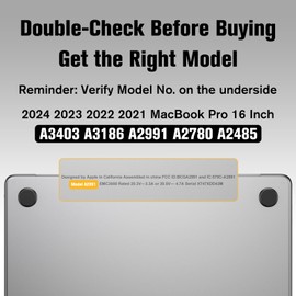 Fintie Case Compatible with MacBook Pro 16 (2024-2021) M4 M3 M2 M1 Pro/Max A3186 A3403 A2991 A2780 A2485, Improved Ultra Thin Case Compatible with MacBook Pro 16 Inch