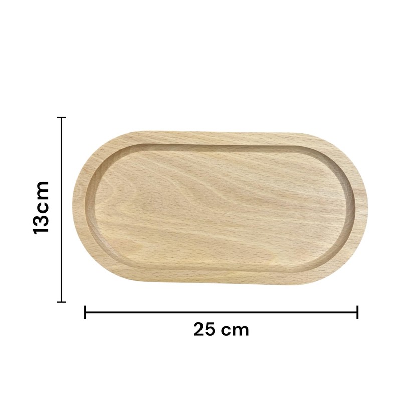 Hebammen-Geschenkset mit Keramiktasse 330ml und Serviertablett aus Buche, 13x25 cm,