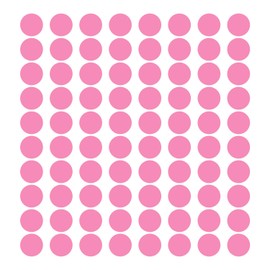LiteMark Pink 5 Inch Large Dot Decal Stickers - Removable Vinyl, Matte Finish - Ideal for Floors, Ceilings, Walls, Schools Offices & Industrial Facilities (Pack of 80 Dots)
