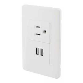 Sanelec Contacto Con Usb Sanelec 4466 Blanco Placa Universal 1 Pieza